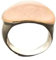 Natural Rose Quartz Ring - Sterling Silver Ring -Oval Dome Ring - Pink Quartz Stone Ring - Horizontal Band Ring - Everyday Ring (Ring size: 7, Gift Wrapping: Free)