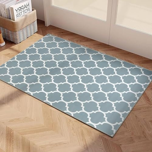 Imperial Rooms Rugs Living Room - Area Rugs for Bedroom Trellis Style Modern kitchen Rug Easy to Clean Non Shedding Durable Super Soft Small Carpet (40 x 60Cm, Ava)