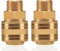 oumuik 2 raccordi ad aria compressa da 3/8 pollici, attacco ad aria compressa, attacco rapido ad aria compressa, connettore femmina 3/8, raccordo in ottone AG