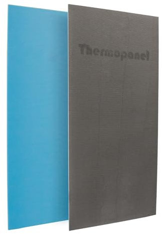 Thermopanel 6mm Lite Single Sided Floor Tile Backer Board Insulation - Waterproof Insulated Thermal Barrier for Underfloor Heating (1250mm x 600mm) - Pack of 10