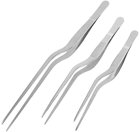 LIFKOME 3pcs Stainless Steel Barbecue Tools Kitchen Accessories Fish Bone Anti-Heat Bread Clip BBQ Tools Culinary Tools Kitchen Food Food Tong Shape Fishbone