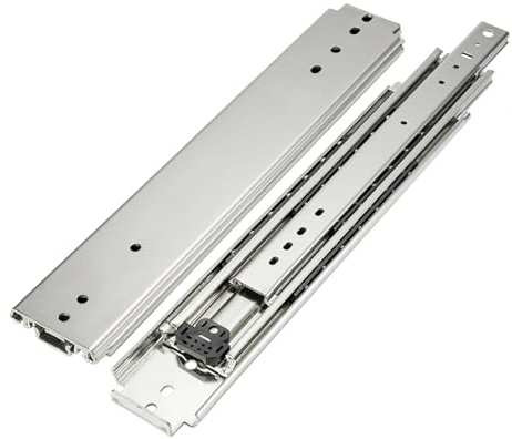 PQXQZ Industrielle Schubladenschienen, Seitlich Montierte Auszugsschienen Schublade, Robuste Schubladenschienen, 225 Kg Tragkraft (Size : 31cm/12in)