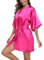 Trek Forte Peignoir Satin Femme Kimono Mariage Bridesmaid Peignoir Manche 3/4 Courte Chemise de Nuit