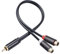 Cavo Audio 3,5mm a 2RCA, Adattatore Cinch Y, 1x RCA Mono Maschio a 2x RCA Fono Femmina, Stereo Aux Adattatore per Subwoofer, Powered Speaker, TV, Audio Mixers