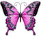 Papillons en métal - Décoration extérieure - Papillons colorés - Sculpture murale à suspendre pour maison, cour, terrasse, jardin (rose, M)