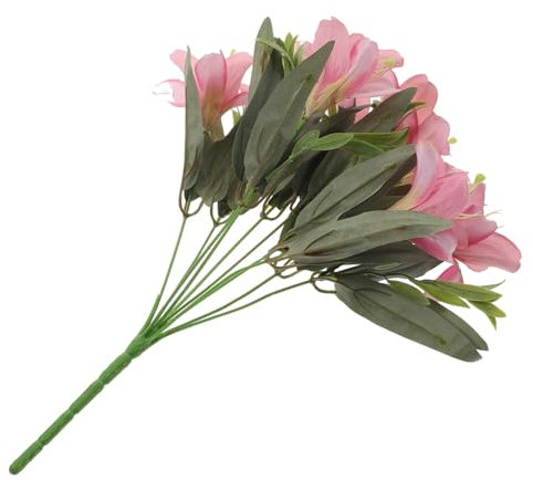 GOOHOCHY Lilienstrauß Gefälschter Blumenstrauß Künstlicher Blumenstrauß Zierblume Falsche Lilie Gefälschte Lilie Dekorative Lilie Künstliche Lilienblume Blumenstrauß