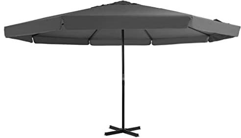 Willood Sonnenschirm mit Aluminium-Mast 500 cm Anthrazit