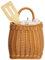 Blogiiup Korb des Weidenhänge, rustikaler Hängelkorb, Vintage Wicker -Wandkorb mit Griff, spülbare Mehrzweck -Wandkorb für Heimküche