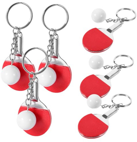 GOOHOCHY Porte-Clés Pour Garçons 6 Pièces Récompense De Fête Sportive Sac De Joueur De Tennis De Table Rouge