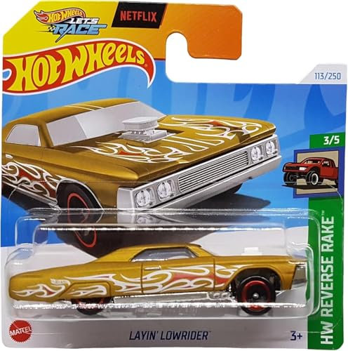 Hot Wheels - Layin´ Lowrider - HW Reverse Rake 3/5 - HTD39 - Short Card - Netflix Let´s Race - Mattel 2024-1:64