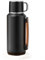 Simcat Botella de agua de acero inoxidable 316 aislada al vacío, termo (mantiene 24 horas), vaso de viaje aislado para agua fría y caliente con taza de viaje para viajes diarios (negro, 800 ml)
