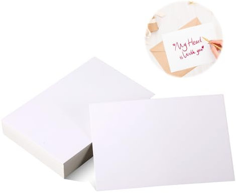 100 PCS A6 Karten Blanko Weiß, Blanko Postkarten Blanko, 10x14.5cm Karteikarten A6 Blanko für DIY Klappkarten Blanko, Danksagungskarten, GrußKarten, Blanko Karten zum Selbstgestalten