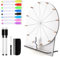 KQWVZ Glücksrad zum Drehen, 29 cm Hölzernes Glücksrad, Drehrad Glücksrad, Glücksrad Zum Selbstgestalten, Spinnings Prize Wheel mit Radiergummi und Markierstift für Lotteriespiele Wortspiele Karneval