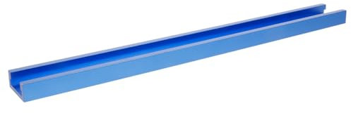 Angoily Aluminum Linear Rail Extrusion Rail t Track Slide for Table Saw Jigsaw Track Blue Slot Guide for Woodworking