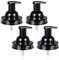 Amolliar Mason Jar Foaming Soap Dispenser Pump Lid, Refillable Plastic Pump, Rustproof Stainless Steel Lid for Regular Mouth Jar, Cute Farmhouse Decor, Hand Soap for Bathroom, Kitchen, Black 4 Pack