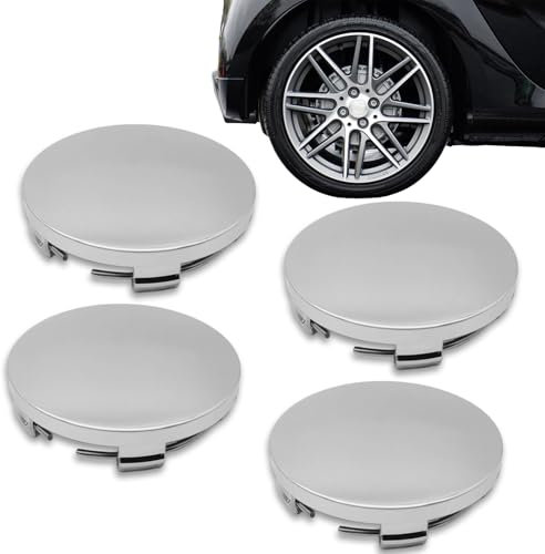 4 Stück Nabendeckel 60mm,Radnabenkappen,Radnabenabdeckung,Nabendeckel,Felgendeckel Felgenkappen,Universal Radnabendeckel,Radkappen Aus Hochwertiges ABS Nabenkappen,Auto Zubehör(OD 60mm ID 56mm,Silber)