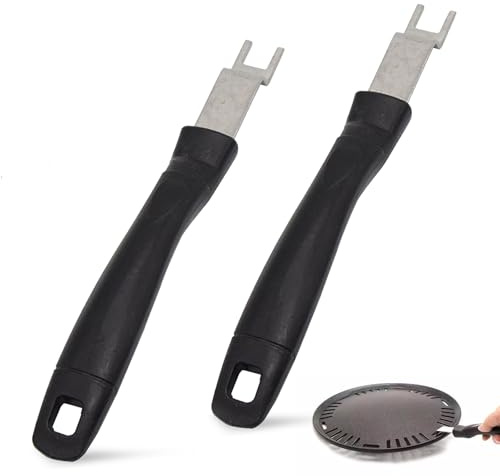 2 Stück Grillrostheber, Edelstahl Grillrost Heber Bequemes Anheben von Heißen Und Dreckigen Grillroste, Universelles Grillzubehör für Camping und BBQ