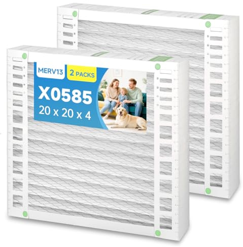 X0585 20 x 20x 4.5 AC Furnace Air Filter MERV 13 Compatible with Compatible with X0585 X8305 X8308 F25#203721 F35 HVAC Air Condition cabin Vent Fan 19.84 x 15.84-19.84 x 4.33 2 Packs