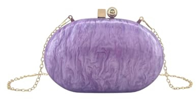 MODELISA - Bolso Clutch De Mano Elegante Ovalada Cadena De Hombro Boda Fiesta Noche Evento Para Mujer