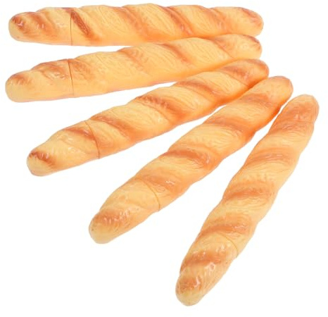 Housoutil Stylo Fantaisie De Baguette 5 Pièces à Encre Noire, Stylo à Bille Réaliste Imitation Pain De Mie, Papeterie Amusante Pour École, Bureau Et Décoration