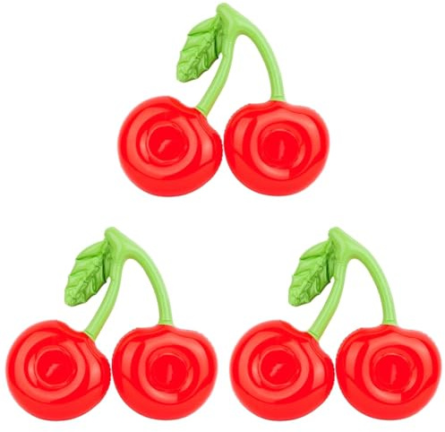 MVOSJFIE 3Pcs Floating Inflatable Cup Holder Swimming Pool Drink Inflatable Ring Swimming Pool Double Mouth Cherry Cup Holder