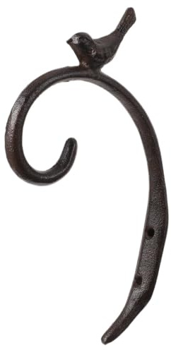 HEMOTON Dekorativer HäNgender Haken Aus Eisen in Vogelform Blumentopf-AufhäNger FüR Garten Und Wand Rostfreier Gartenhaken FüR Innen- Und AußEnbereich 9.06X5.51X0.98 Zoll