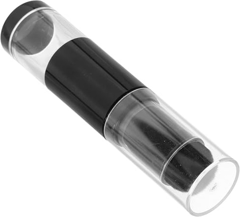 Pinceau à Poudre Rechargeable avec Flacon Noir en Plastique Portable | Léger et Rechargeable, Adapté à Poudre de Finition, Format Compact, Noir, Plastique, Facile à Emporter