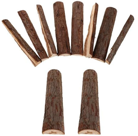 Toddmomy Leña decorativa interior 10 troncos artesanales de madera seca estilo rústico 22 cm para uso en espacios rústicos y eventos