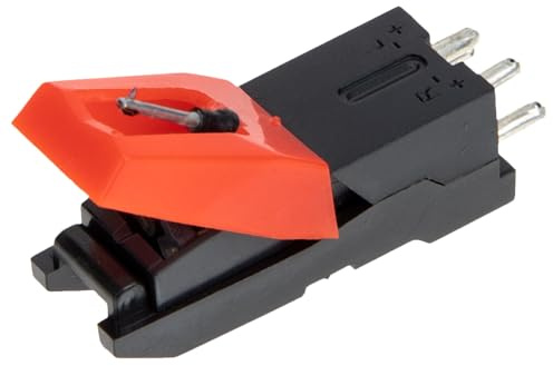 TOYANDONA Puntina di Ricambio per Giradischi Testina in Rubino e Supporto in Alluminio per Accessori di Grammofono e Riproduzione Vinili