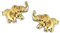 CLEVER SCHMUCK Goldene Damen Ohrringe als Ohrstecker Kleiner Elefant 9 x 6 mm 333 Gold 8 Karat