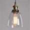 Lampop Pendant Light Industrial Ceiling Lamp Glass Shade Retro Lighting Vintage Hanging Lamp Chrome Base E27 Chandelier for Kitchen Dining Room Loft Bedroom Cafe Bar Restaurant, Transparent