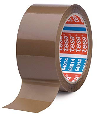3 ROLLEN - TESA Paketband Braun - leise abrollend - 50mm breit, 66m lang