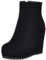 LUXMAX Donna Stivali Zeppa Alta Plateau Stivaletti Tacco Alto con Cerniera Laterale (Nero) - 38 EU