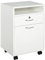HOMCOM Cajonera de Oficina Móvil con Cajón y Gabinete Mueble Archivador con Ruedas Soporte de Impresora para Estudio 40x35x60 cm Blanco