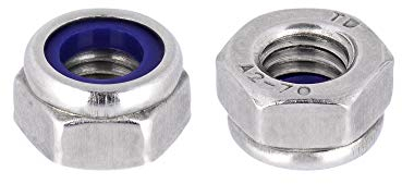 Sicherungsmuttern DIN 985 Edelstahlmuttern Stoppmuttern Klemmmuttern selbstsichernde Muttern Sechskantmuttern niedrige Form M8 25 Stück