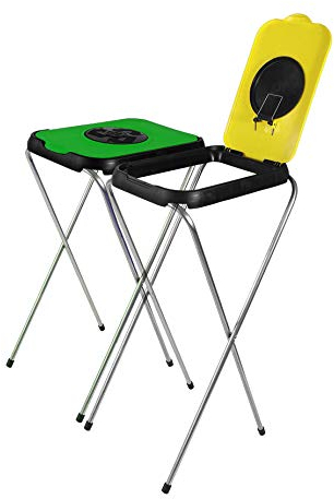 BigDean 2X Müllsackständer SwingFix GELB GRÜN 120L Blauer Gelber Sack Einer Mülleimer Müllbeutelständer Müllsackhalter 120L