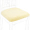PiccoCasa Dining Chair Seat Covers Set of 6, Velvet Chair Seat Cover with Ties for Dining Room - Stretch Dining Chair Covers for Wedding Hotel, Removable Washable Chair Covers Camel