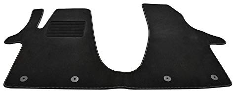Mattenprofis Premium Velour Fußmatten passend für VW T6.1 3-Sitz vorn ab Bj.2020 sw