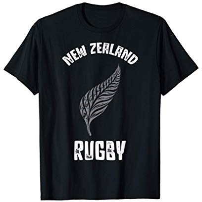 Neuseeland Rugby Shirt Maori Inspiriert Kiwi & Silberfarn T-Shirt
