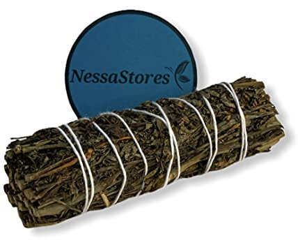 NessaStores Ruda Rue - 14 varillas de manchas de 10 cm atadas a mano, totalmente naturales, de origen ético para limpieza del hogar, limpieza de energía negativa y atrayendo positividad JC-204