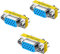 LNHCAW vga to vga 15 vga Connector、Null Modem Adapter Male to Male、Male to Female、vga Female to Female Adapter Extender Dual vga Adapter for 2 Monitors (3, Female to Female)