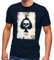 Neverless® Herren T-Shirt Bedruckt Totenkopf Skull Spielkarte Pik Ass Kartenspiel Printshirt Fashion Streetstyle Navy XL