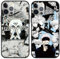 Eouine 2 Stück Handyhülle für iPhone 12 Pro/iPhone 12 Hülle 6.1'' Anime Jungs Hülle Gojo Satoru Itadori Yuji mit Manga Muster Matt Schwarz Schutzhülle TPU Silikon Case für iPhone12, 2