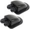 HISports 2PCS Passe-Toit IP68 Presse-étoupe Solaire étanche boîtier d'entrée de câble Double résistant aux intempéries, Caravane et Bateau Passe câble en ABS, Noir