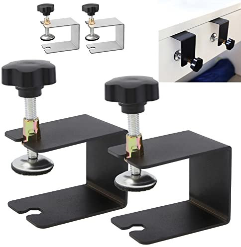 Omninmo 2pcs C Clamp Universal Jig Clamp Heavy Duty Furniture Steel Drawer Front Installation Wood Clamps for Easy Fast Furniture Installation, Tables Desk Mount, Desktop Mount Holder