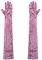 Agoky Damen Pailletten Handschuhe Abendhandschuhe Ellenbogen Lang Party Hochzeit Braut Armstulpen Fäustlinge Gloves Rosa Einheitsgröße