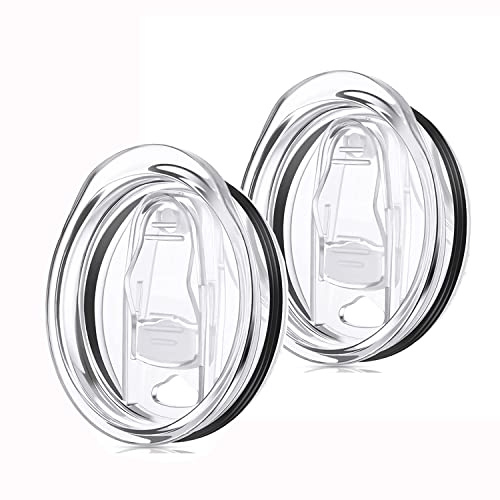 2 Pcs 20 Oz Skinny Tumbler Lid Replacement Plastic Lids Splash Resistant Covers Spill Proof Skinny Cup Covers For Mouth Tumbler Cooler Cup