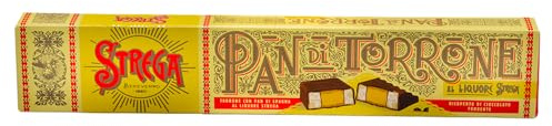 Italian Gourmet Strega di Torrone morbido Dolce Nougatbrot 1 x 150g | Specialità al liquore, gusto intenso; süße Scheibe mit knackigen Mandeln, Gesamtnettogewicht 150 g + Kostenlos Polpa 400g