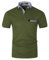 GNRSPTY Herren Poloshirts Kurzarm Baumwolle Polo Shirts Männer Slim Fit Polohemd Golf Farbe Nähen T-Shirt M-3XL,Armeegrün 24,XXL