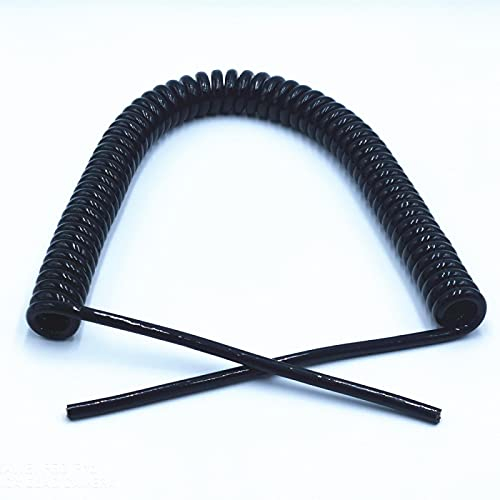 Spiralkabel Spiralkabel 2-adrig Teleskop Feder Spiralkabel 24AWG 20AWG 17AWG 14AWG 2,5m 5m 7,5m Netzkabel schwarz ausziehbar 2,5m 2 Leiter 14A